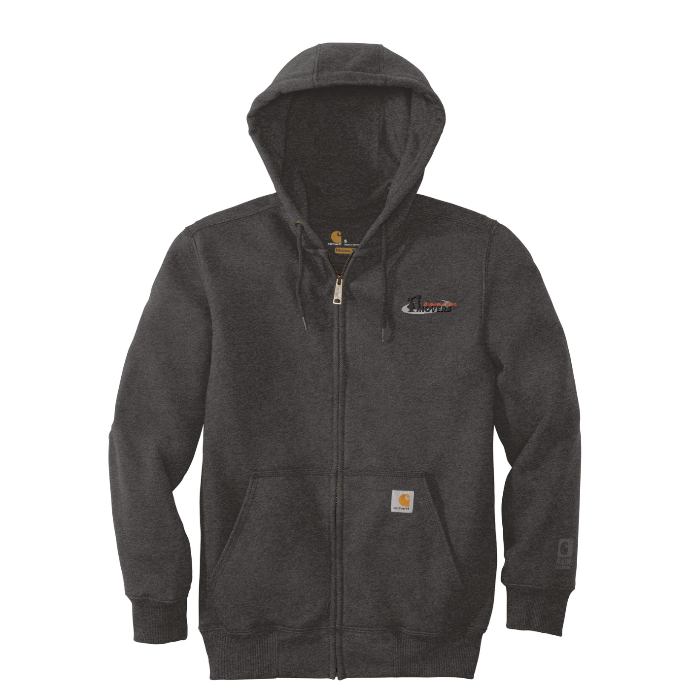 Carhartt  Rain Defender  Paxton Heavyweight Hooded Zip-Front Sweatshirt — Carbon Heather