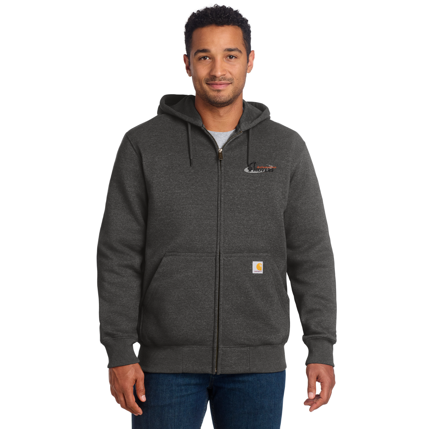 Carhartt  Rain Defender  Paxton Heavyweight Hooded Zip-Front Sweatshirt — model