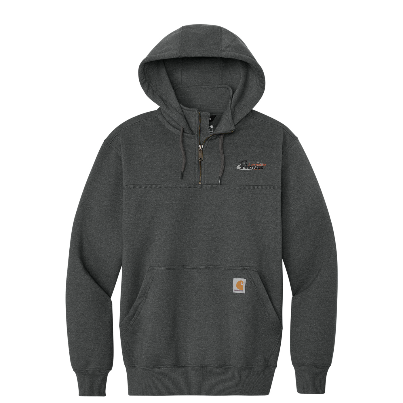 Carhartt  Rain Defender  Paxton Heavyweight Hooded Zip Mock Sweatshirt — Carbon Heather