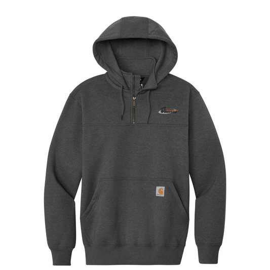 Carhartt  Rain Defender  Paxton Heavyweight Hooded Zip Mock Sweatshirt — Carbon Heather