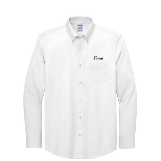 Brooks Brothers Wrinkle-Free Stretch Pinpoint Shirt — White
